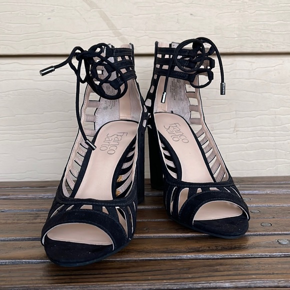 Franco Sarto Shoes - Black Heels - Cut Out - Franco Sarto